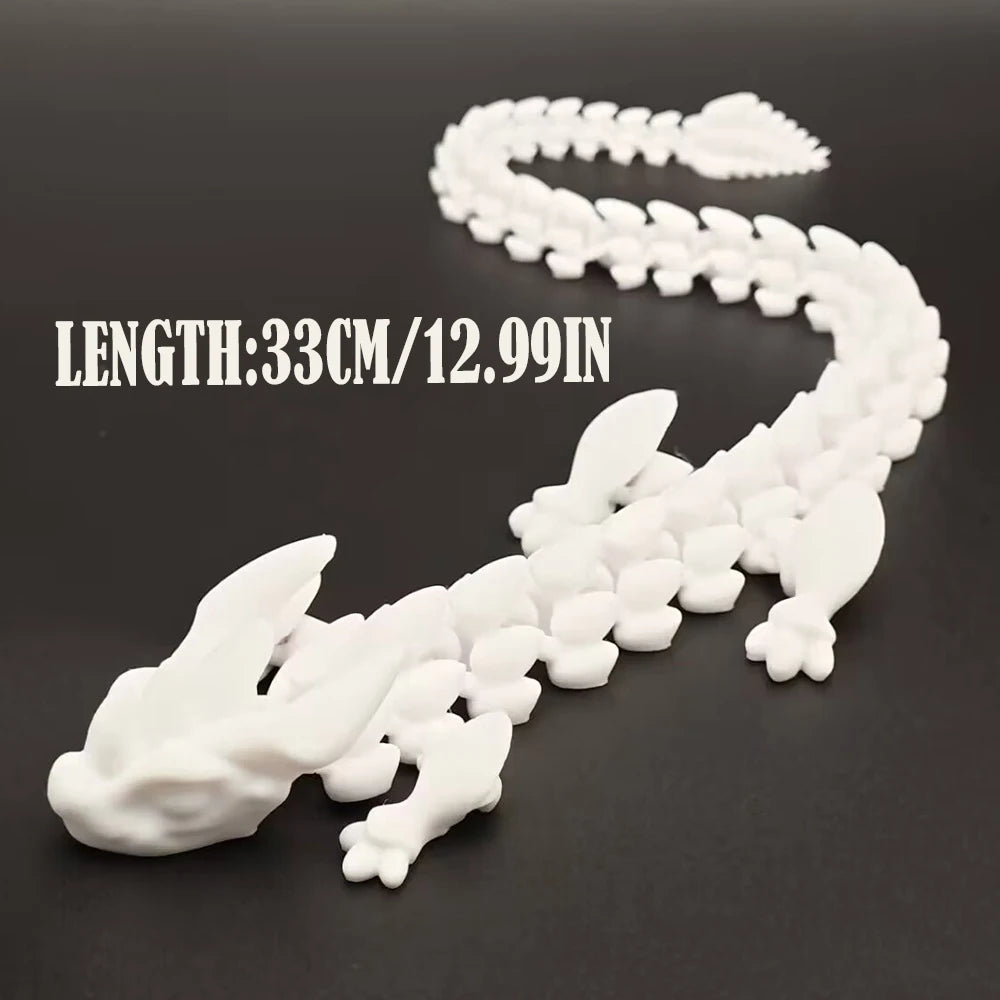 3D Printed Model Toys Dragon Multi-joint Ornament Kids Toys Realistic Animal Figures Decorations Relieving Desktop Boys Gifts